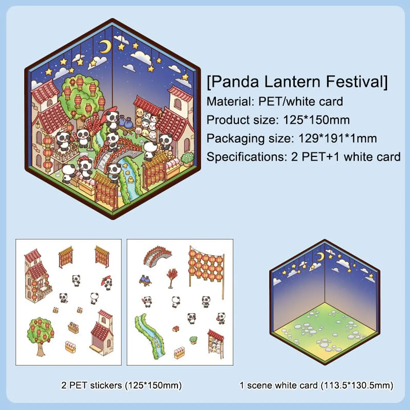 Stickers para crear escemaros panda 4