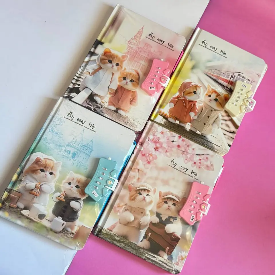 Libreta con Contraseña – Gatitos Enamorados 1