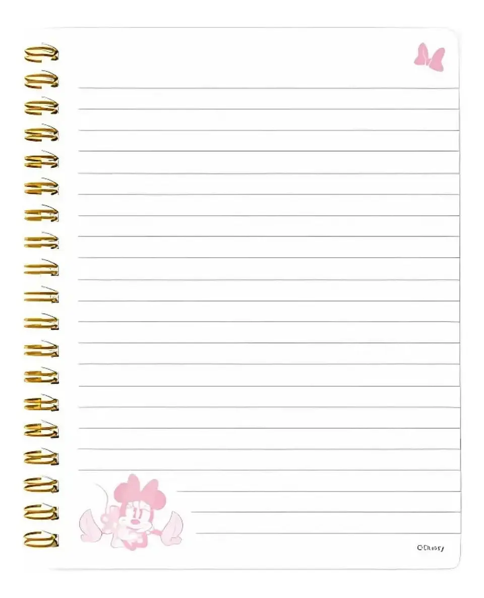 Libreta Espiral Minnie Hojas Lineadas 90hjs 5