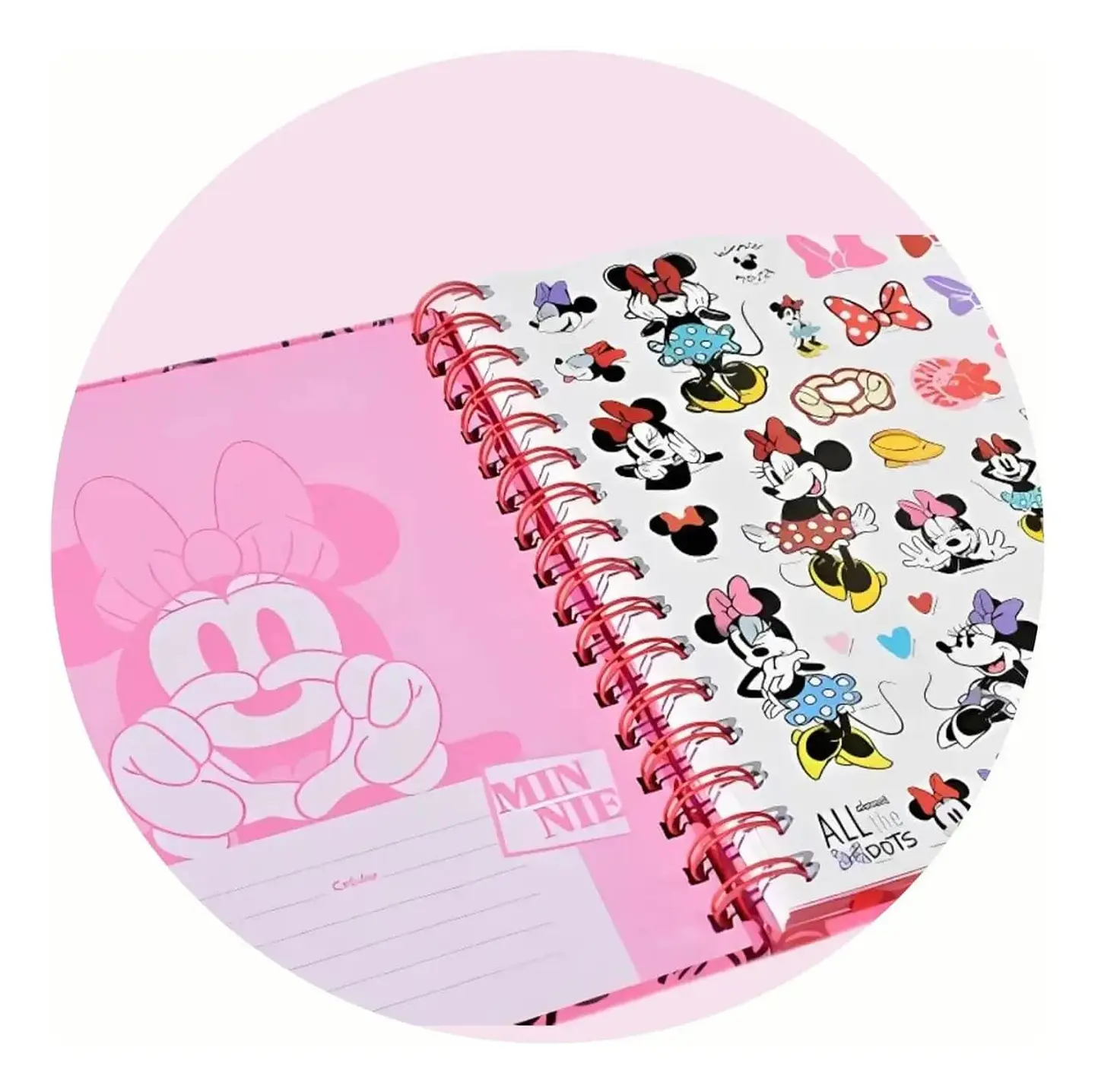 Libreta Espiral Minnie Hojas Lineadas 90hjs 4