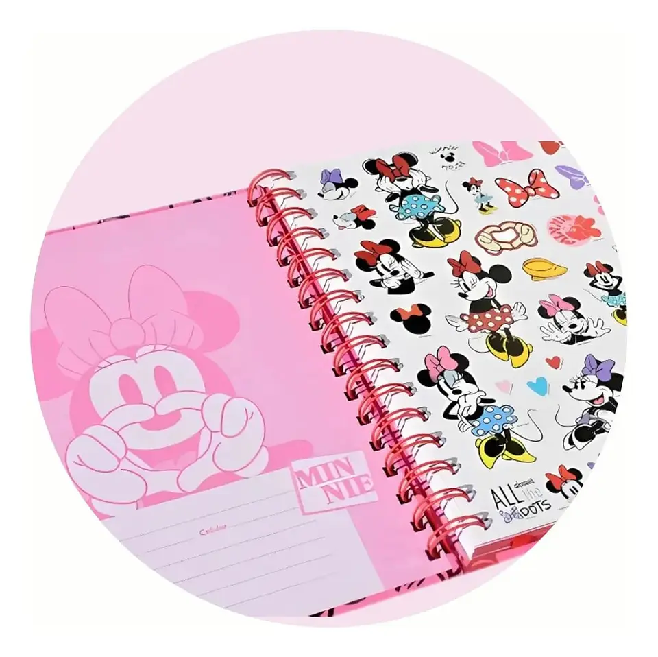 Libreta Espiral Minnie Hojas Lineadas 90hjs 4