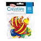 Figuras Adhesivas Animales Marinos Pañolenci Adix X12 Unid - Miniatura 1