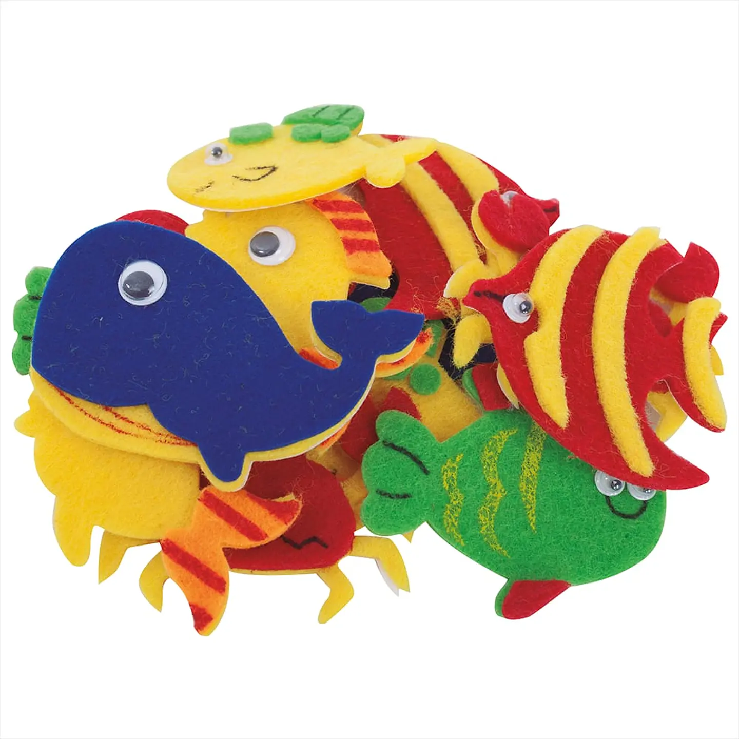 Figuras Adhesivas Animales Marinos Pañolenci Adix X12 Unid 2