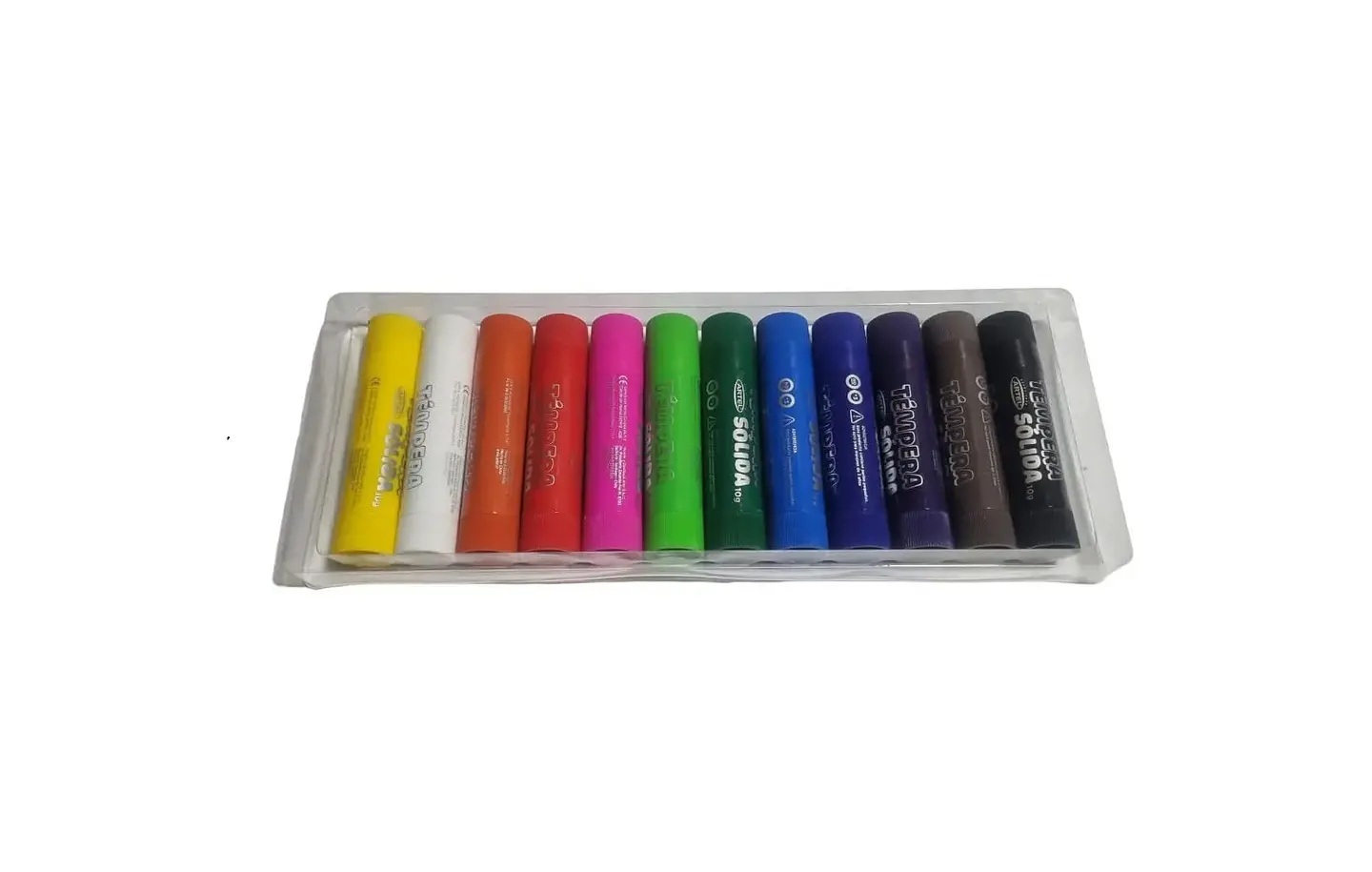 Témpera Sólida Artel 12 Colores Set Pintura Escolar Fácil Limpia 2