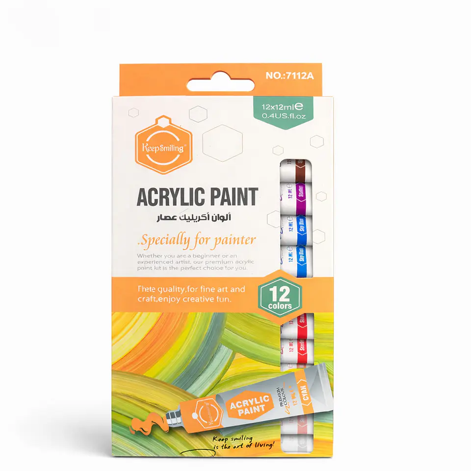 Pintura Acrílica Tubos de 6 ml 12 Colores - Keep Smiling 1