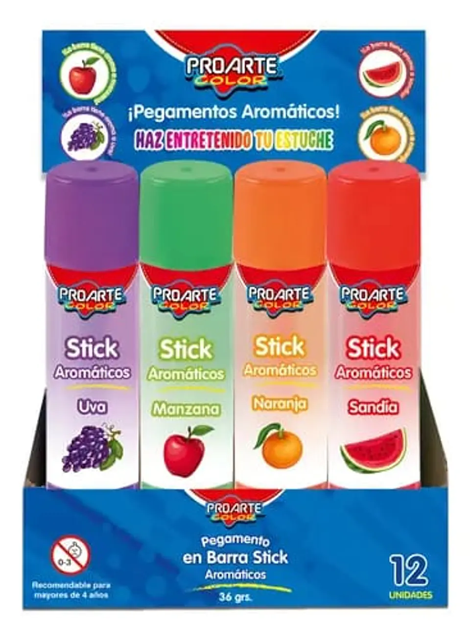 Pegamento Barra Stick Con Aroma 36g Caja 12 Uni. Proarte 1