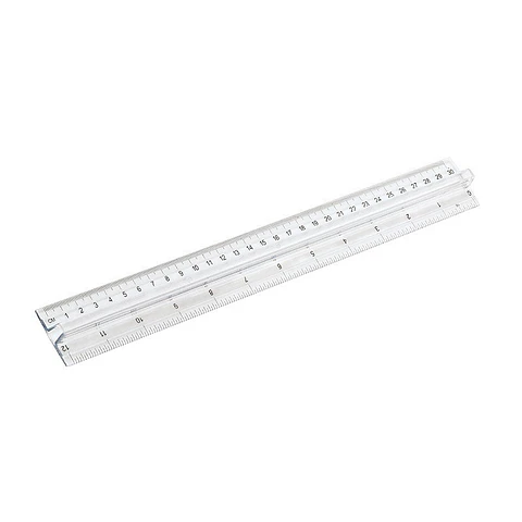 Regla doble decímetro plástico 30cm neolite