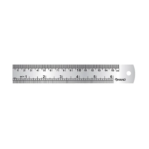 Regla graduada Hand 15 cm Acero Inoxidable