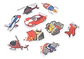 Sticker Goma Eva Transporte Surtido - Miniatura 2