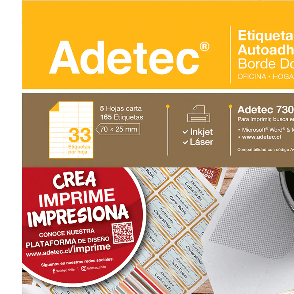 Etiqueta impresión folia dorada 70x25mm 2