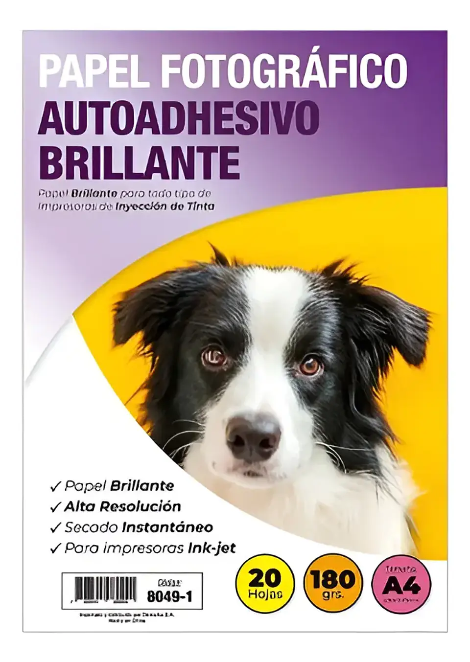 Papel fotográfico autoadhesivo brillante  1