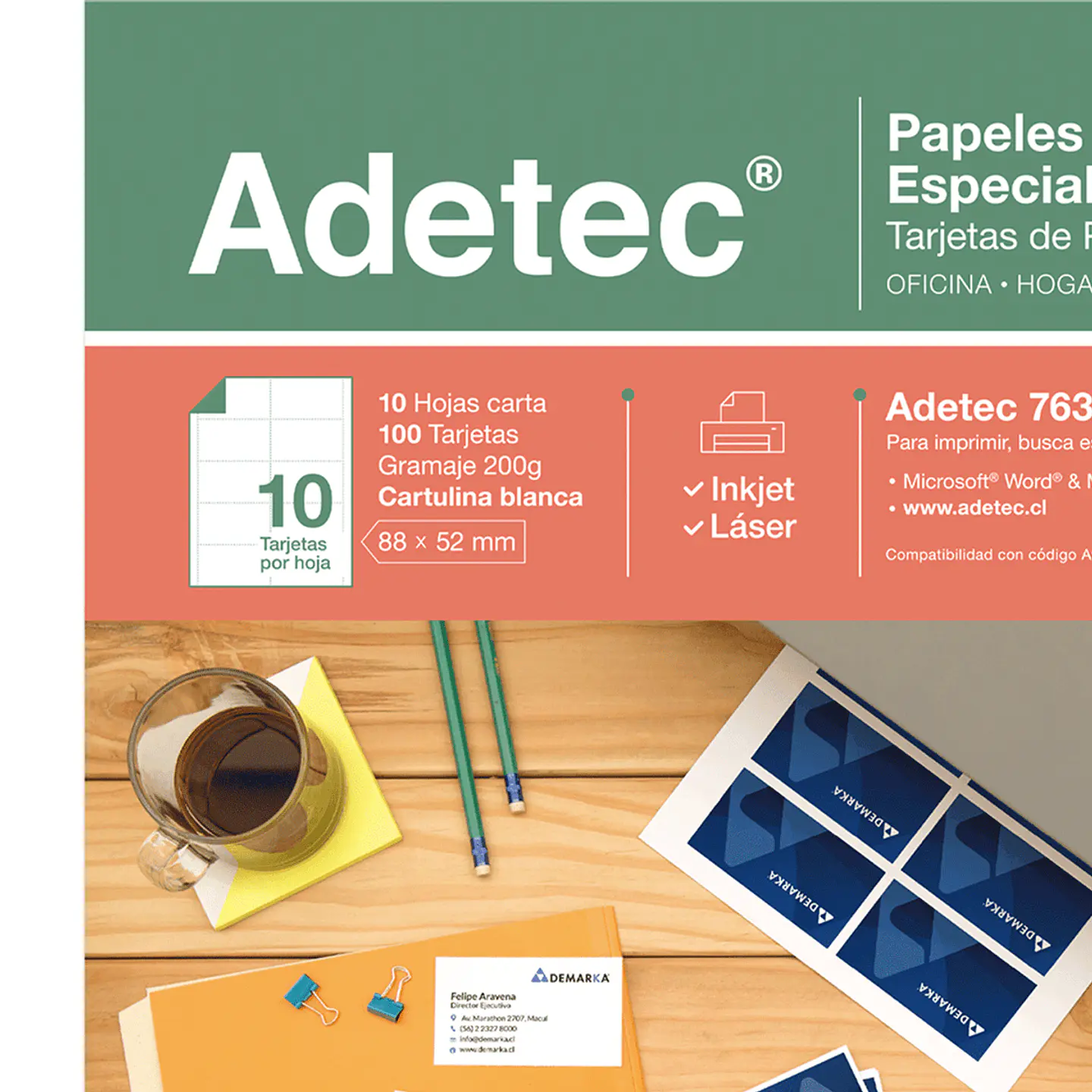 Papeles especiales - Tarjetas de presentación 200gr 10 Hojas 2