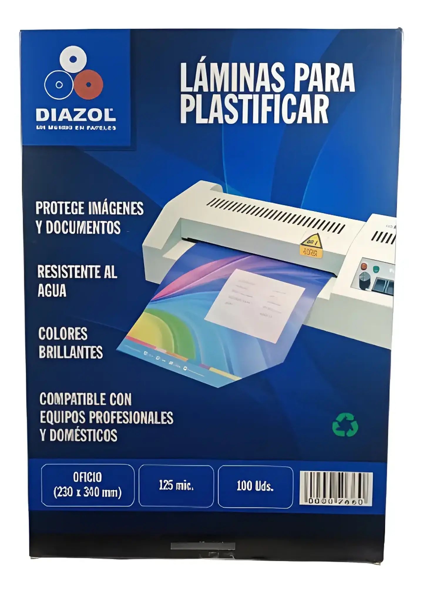 Laminas Para Termolaminado Oficio 125 Mic Diazol 100 Un 2