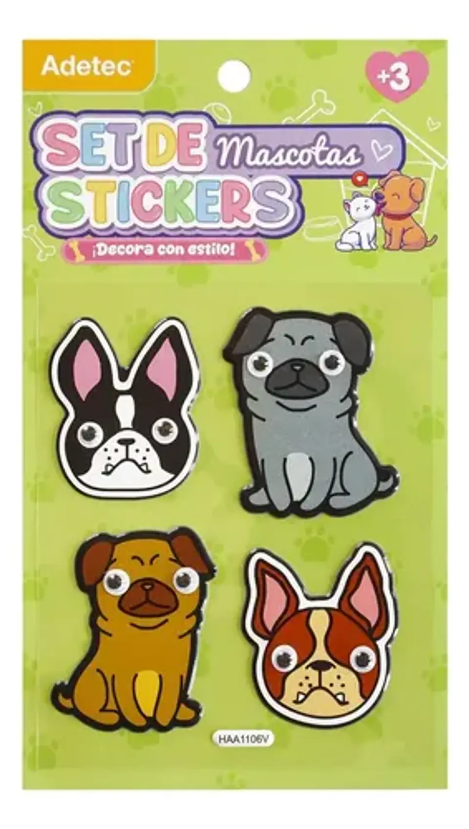 Stickers decorativos con relieve de mascotas Adetec 2