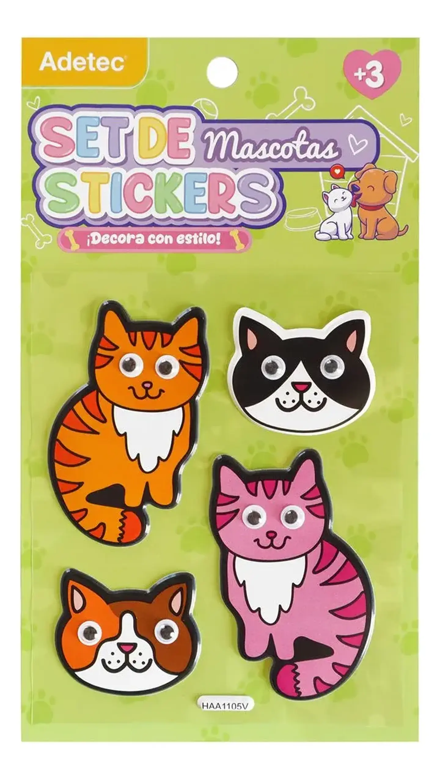 Stickers decorativos con relieve de mascotas Adetec 3