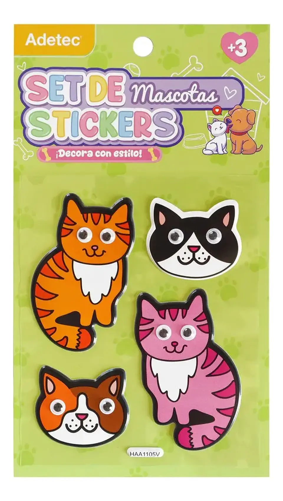 Stickers decorativos con relieve de mascotas Adetec 3