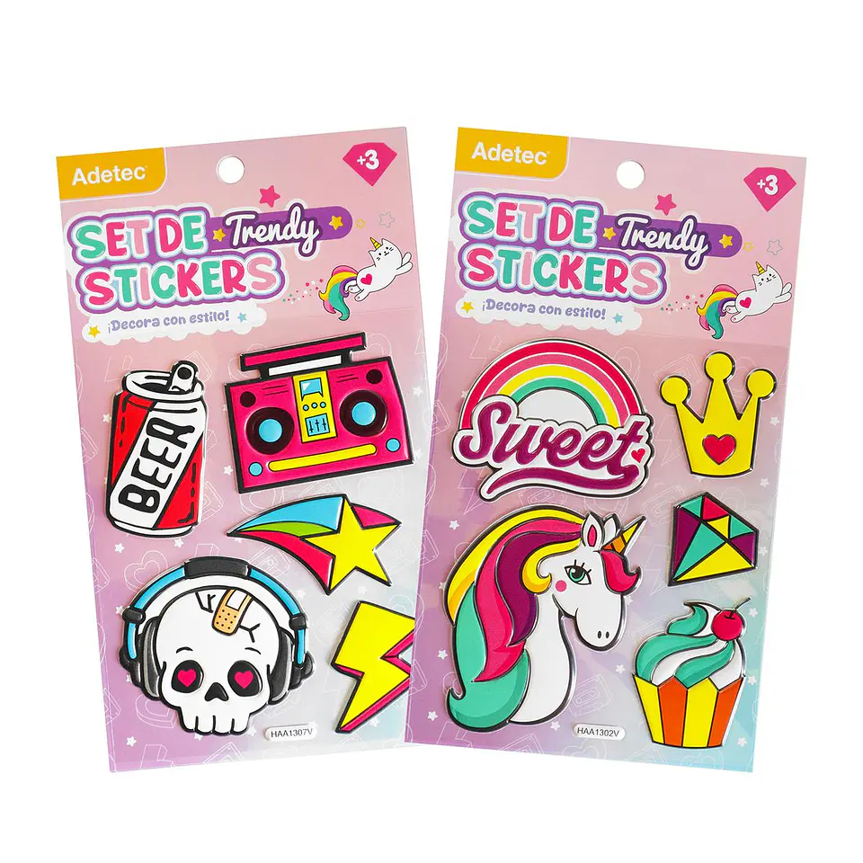 STICKERS DECORATIVOS RELIEVE ADETEC 1