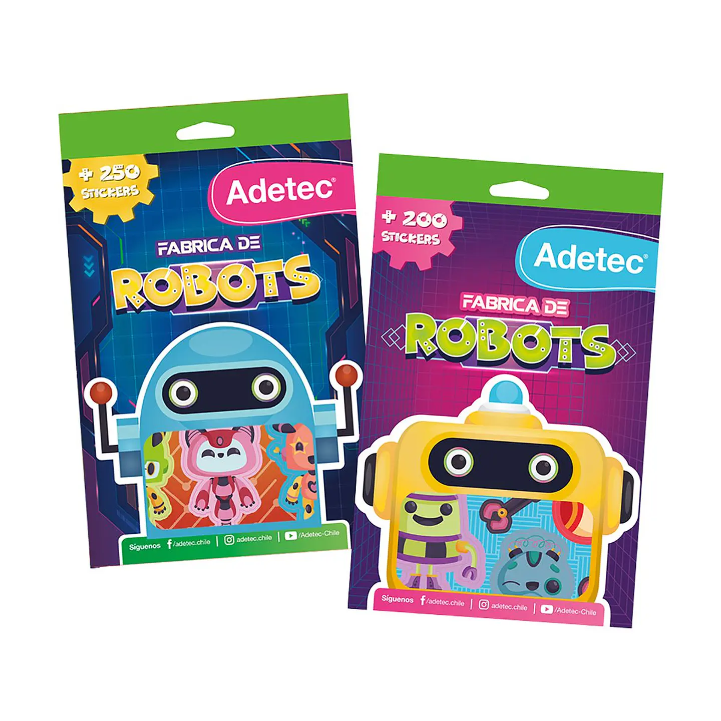 Set de +200 Stickers fábrica de robots Adetec 1