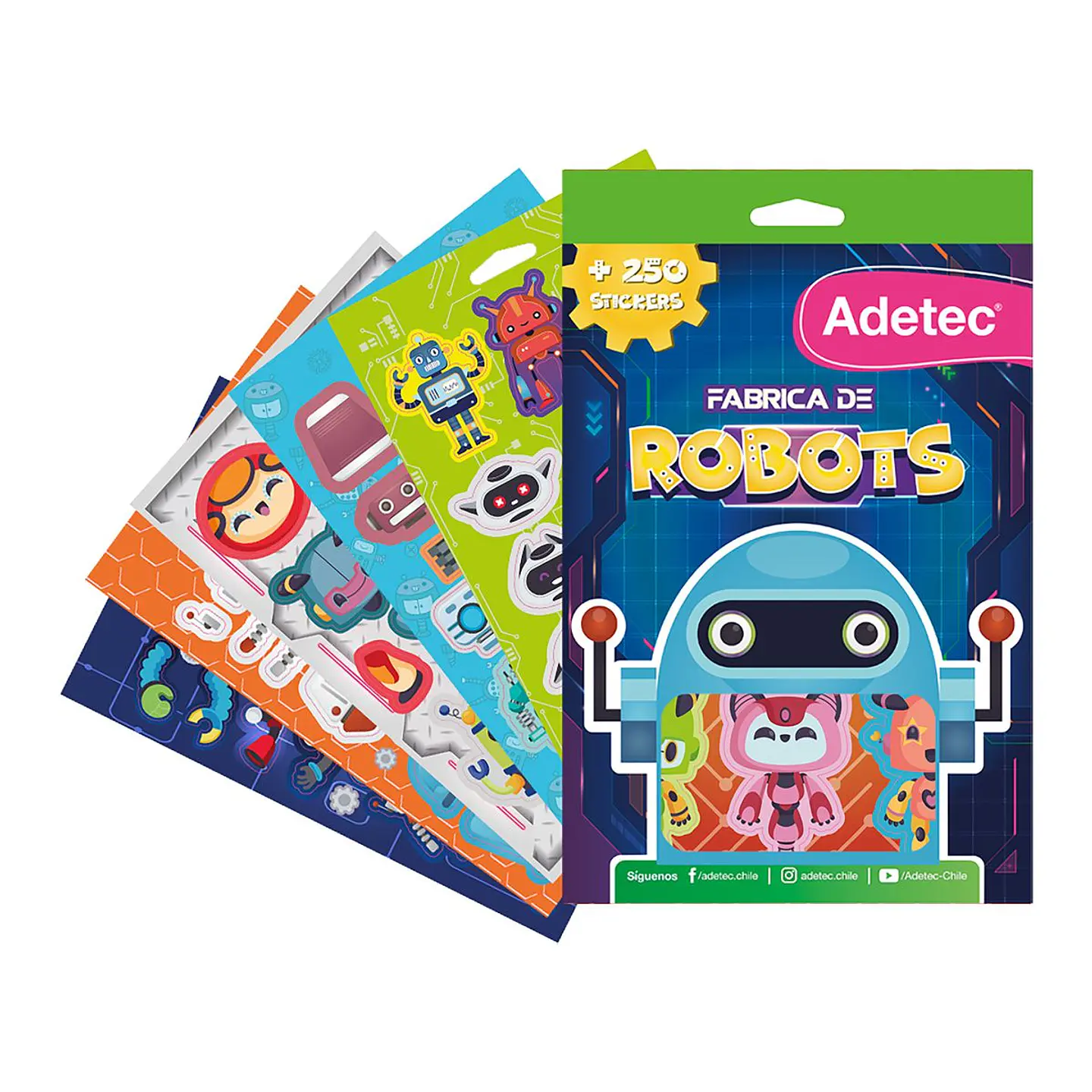 Set de +200 Stickers fábrica de robots Adetec 3