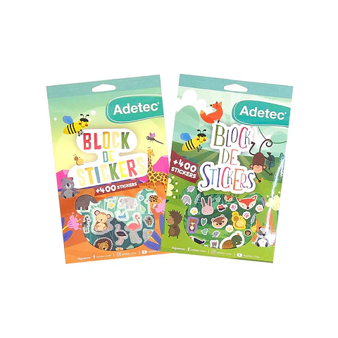 Set de +400 Stickers animales Adetec
