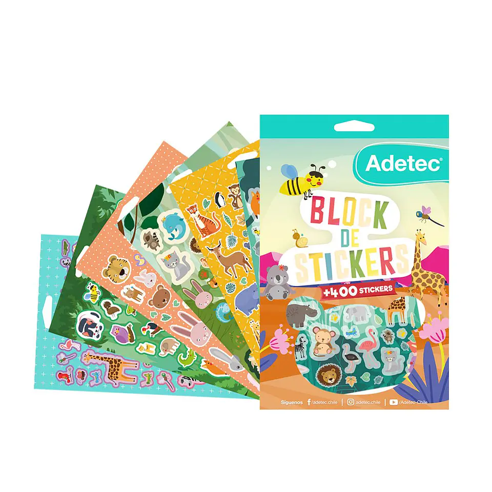 Set de +400 Stickers animales Adetec 2