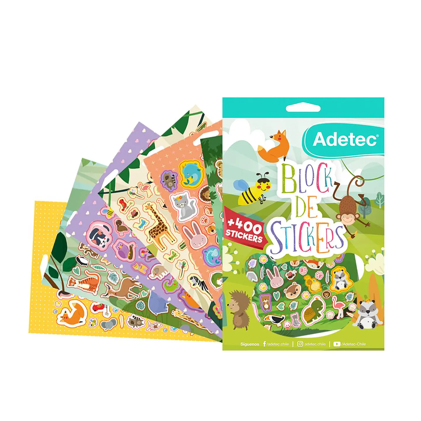 Set de +400 Stickers animales Adetec 3