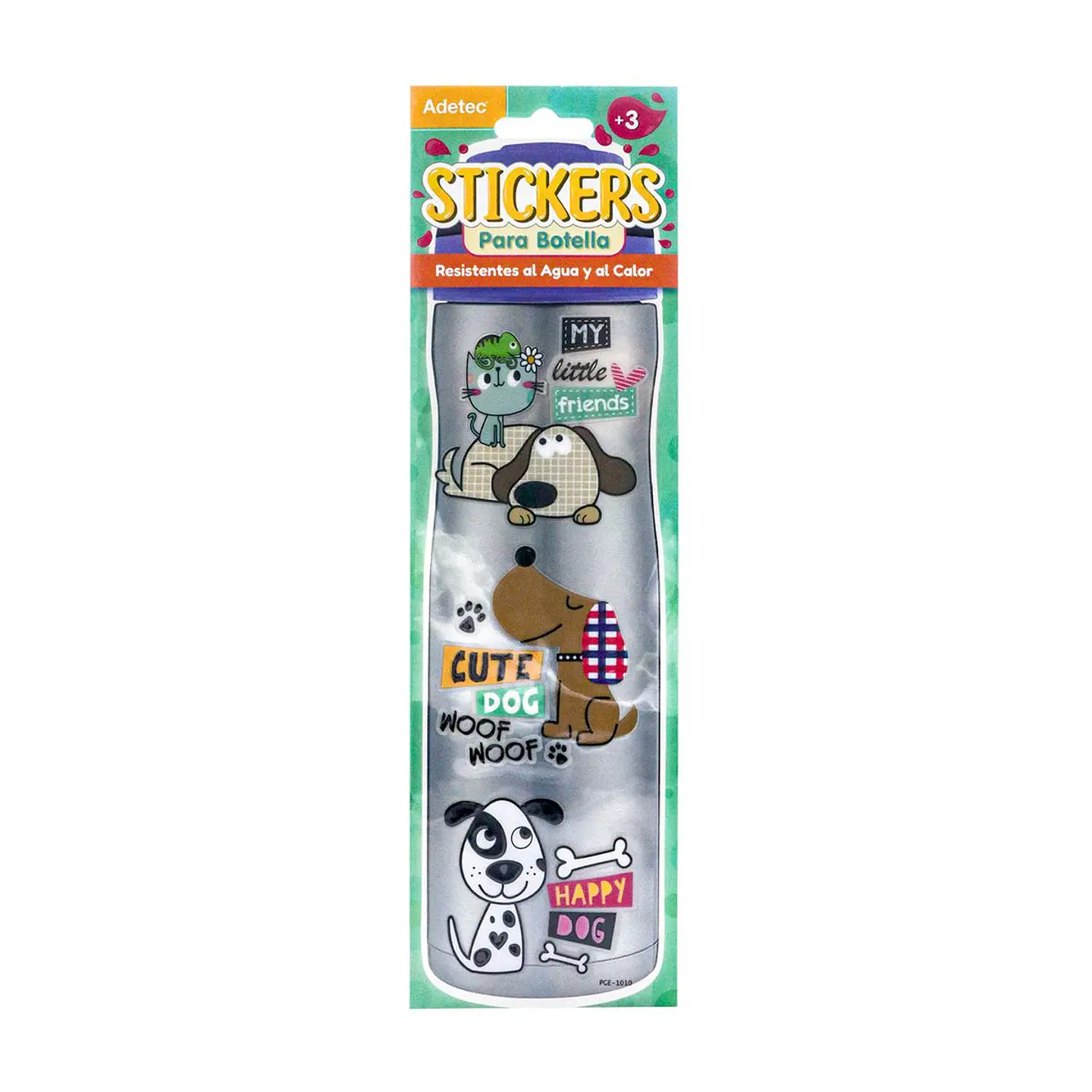 Stickers para botella diseño Perro - Resistentes al agua y al calor 3