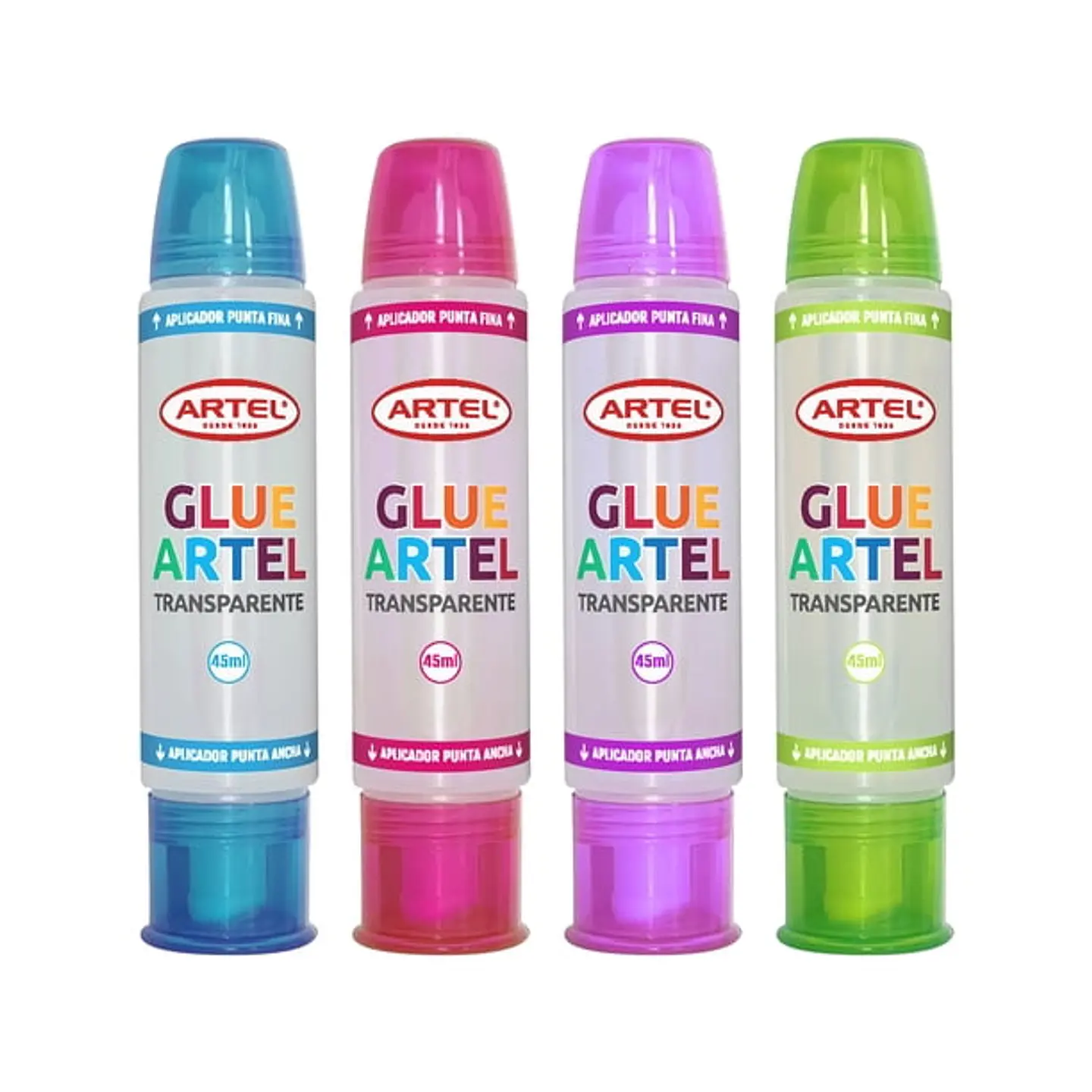 Glue transparente 45ml doble aplicador Artel Unidad 1