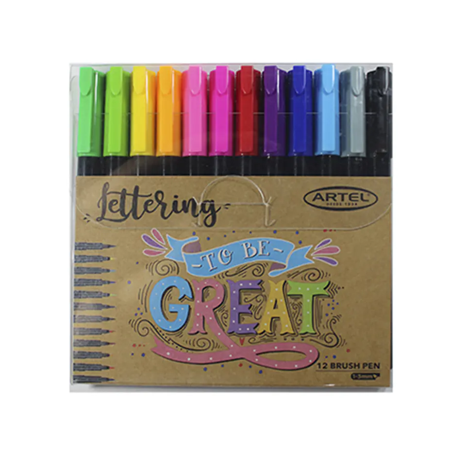 Set lettering 12 colores artel 1