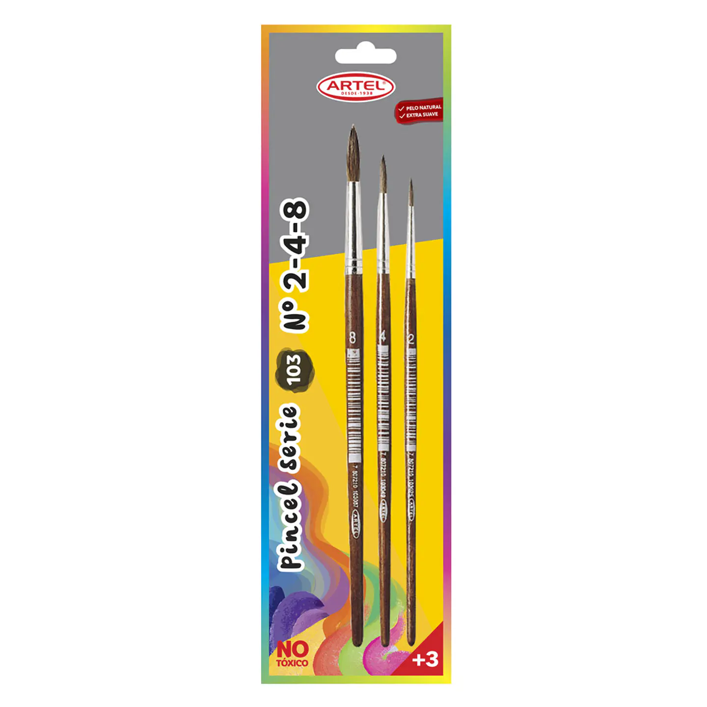 Pack 3 Pinceles Pelo Natural Artel 1