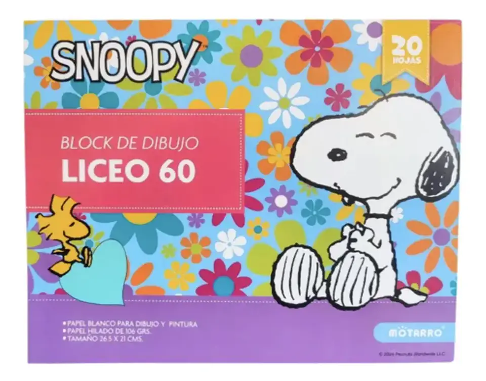 Block de dibujo liceo 60 Snoopy 2