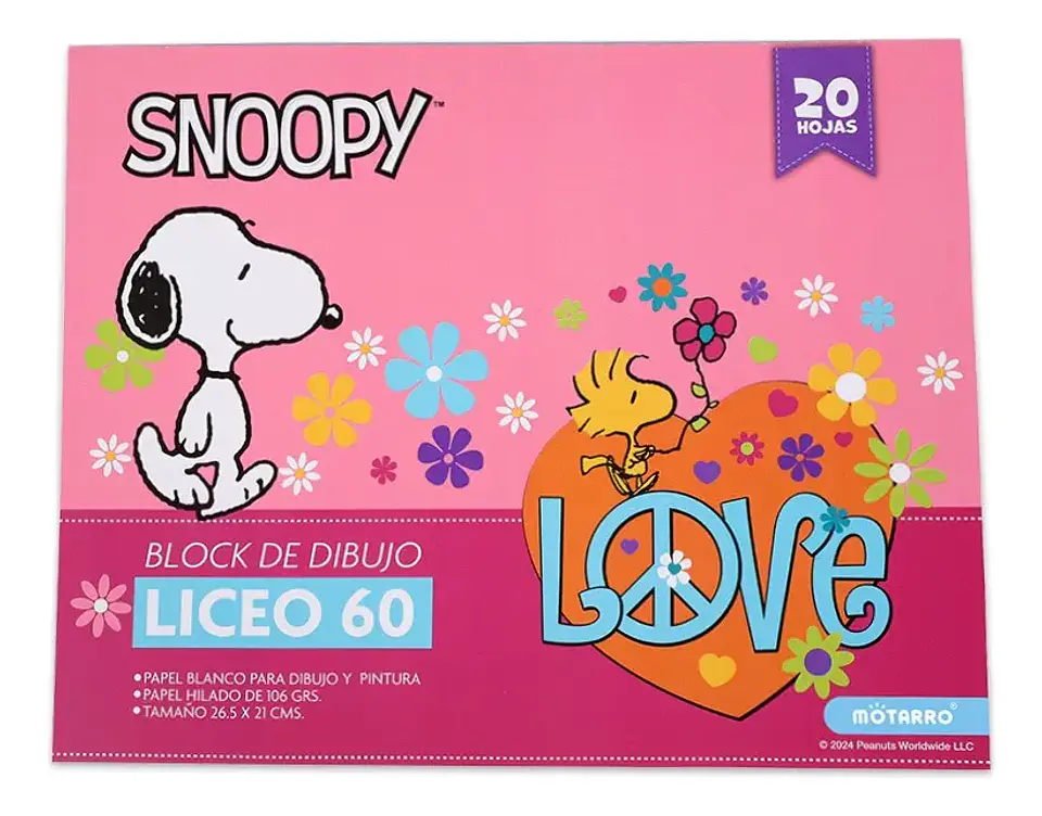 Block de dibujo liceo 60 Snoopy 1
