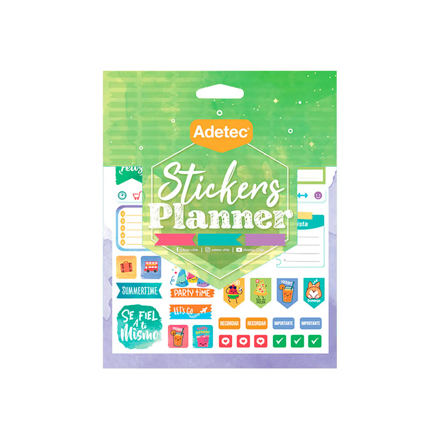Block Sticker Planner/Travel Autoadhesivo Adetec 2
