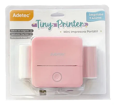 Mini Impresora Térmica Tiny Printer + Rollo De Etiquetas