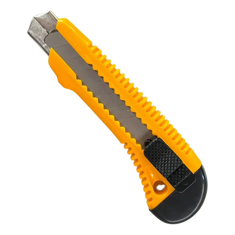 Cuchillo Cartonero Artel Amarillo Con Freno 15.7cm 1