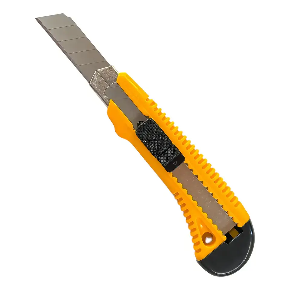 Cuchillo Cartonero Artel Amarillo Con Freno 15.7cm 2