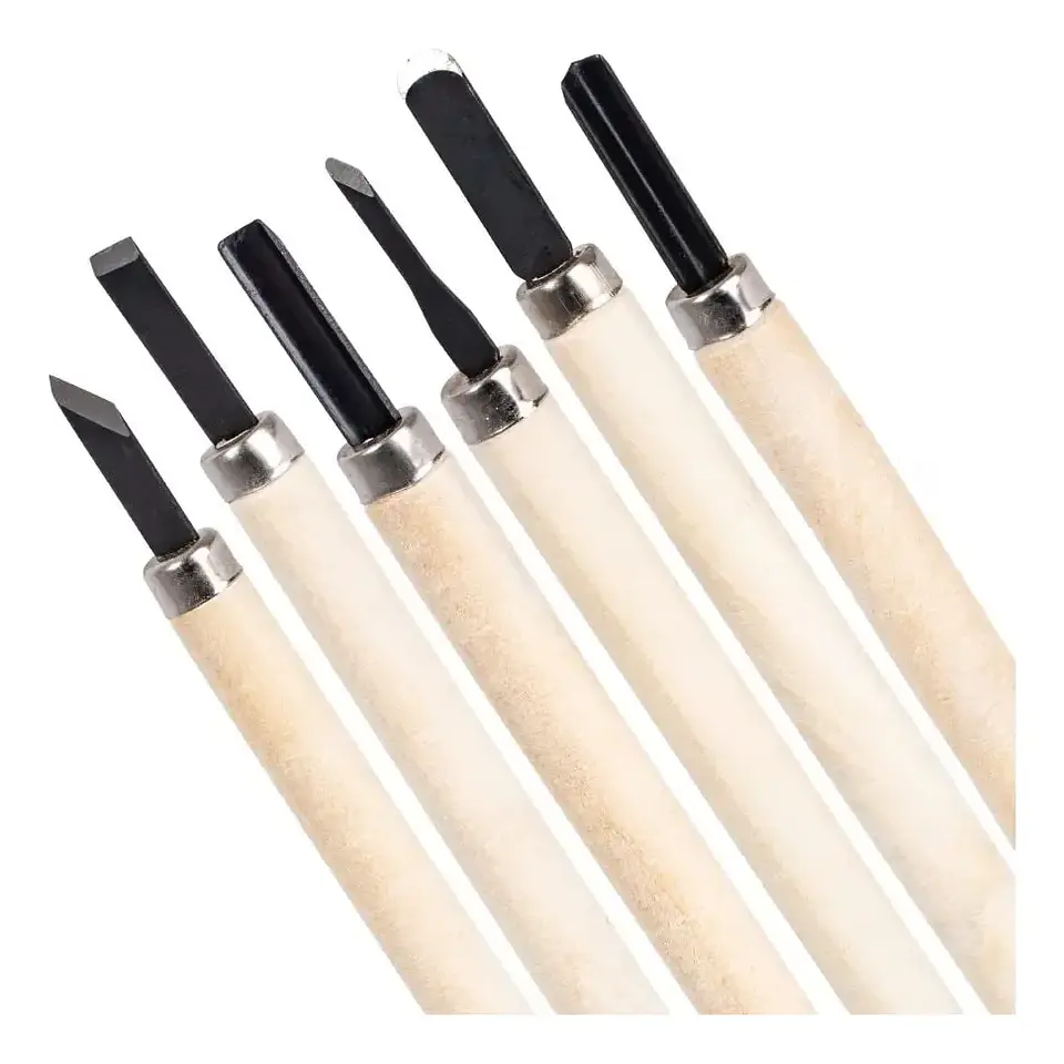 Juego De Cinceles Para Tallar Madera 6 Piezas Gubias para Grabado 3