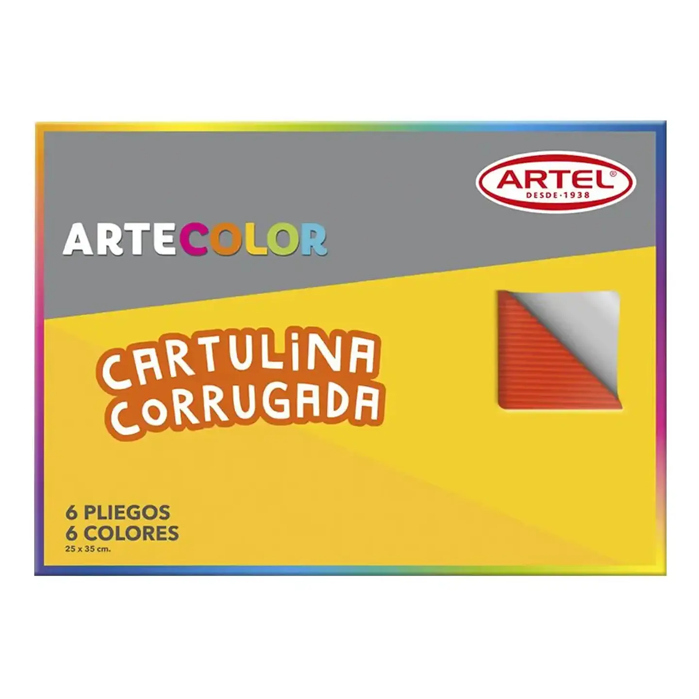 Cartulina Corrugada 6 pliegos Artel  1