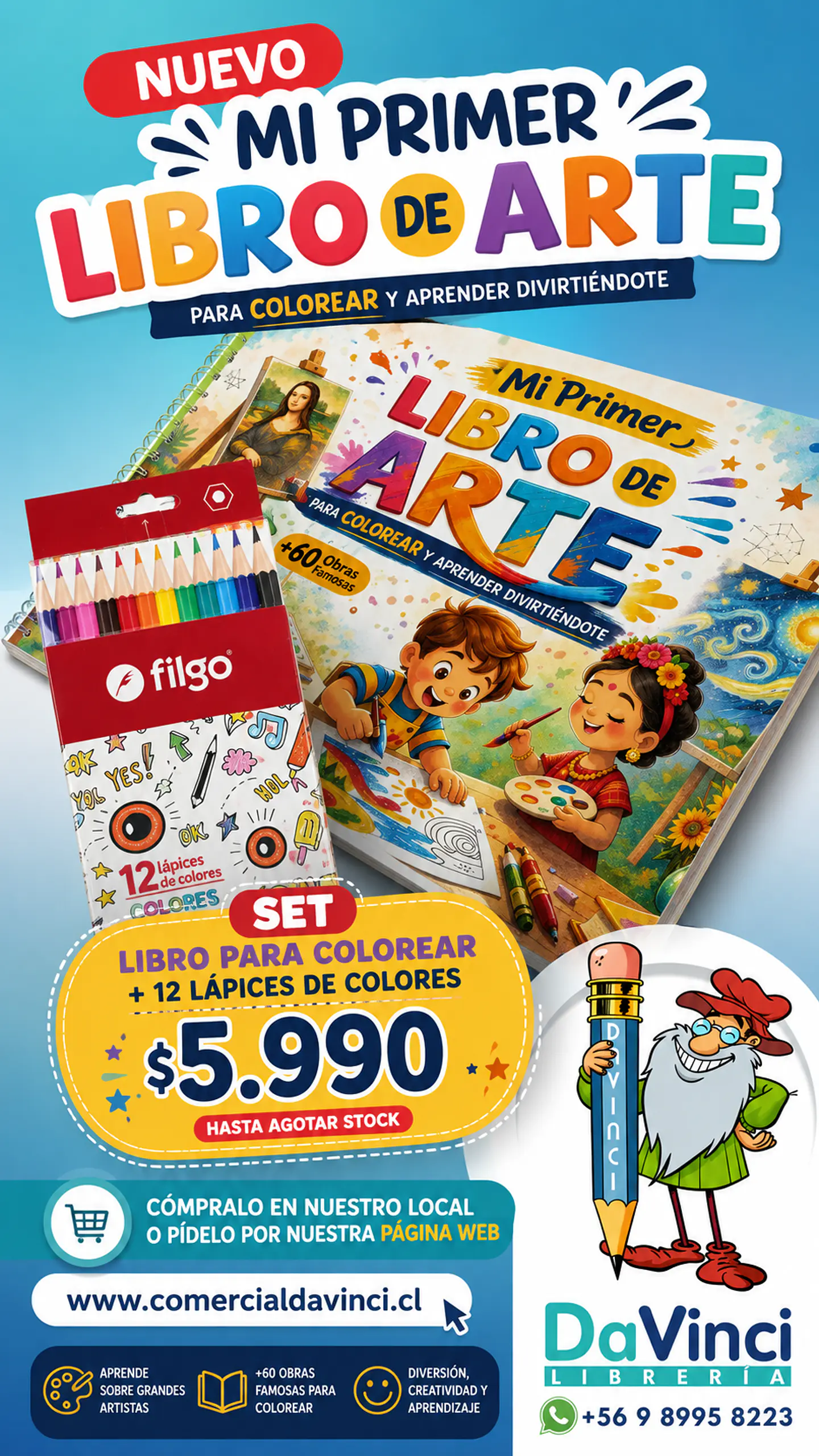 Mi primer libro de Artes para Colorear y Aprender 1