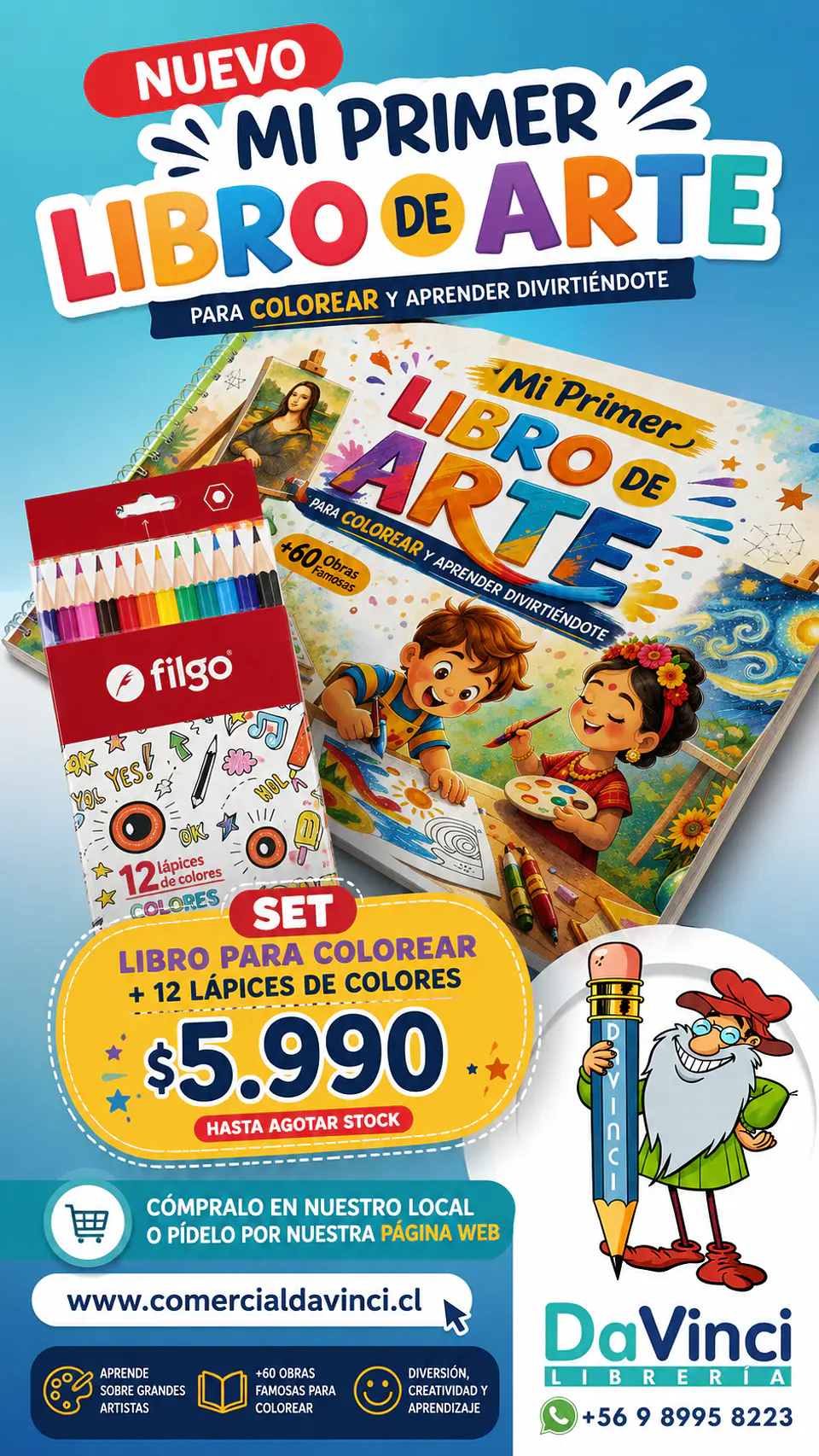 Mi primer libro de Artes para Colorear y Aprender 1