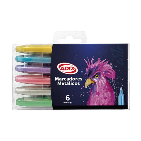 Marcadores Metálicos 6 Un. Adix 