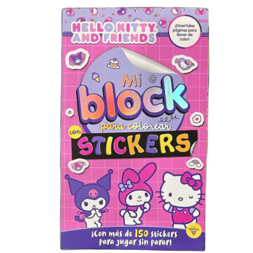 Block De Stickers para colorear Hello Kitty 1