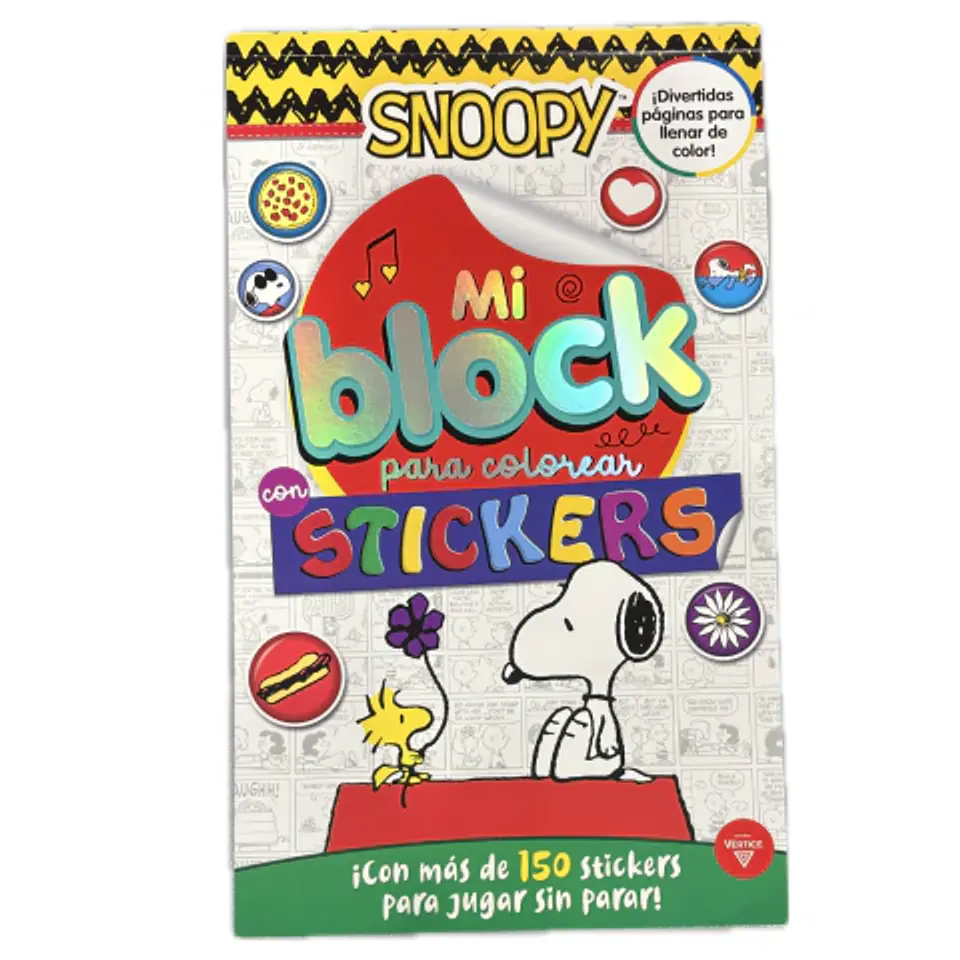 Block de Stickers Para Colorear Snoopy 1