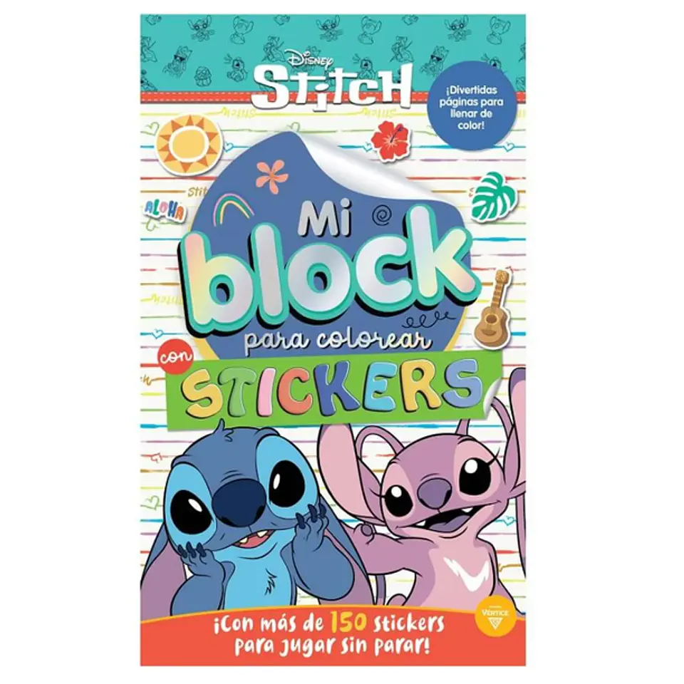 Block de Stickers Para Colorear Lilo y Stitch 1