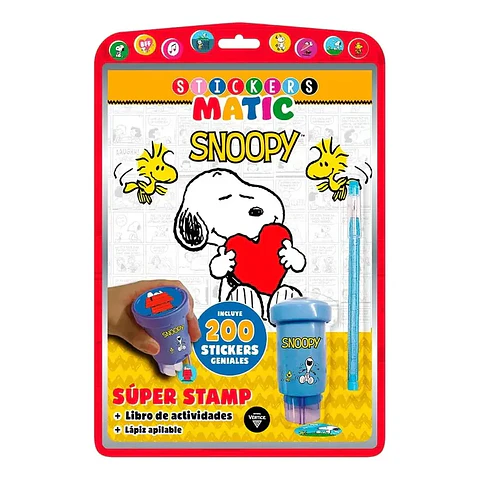 Blíster Sticker Matic Snoopy
