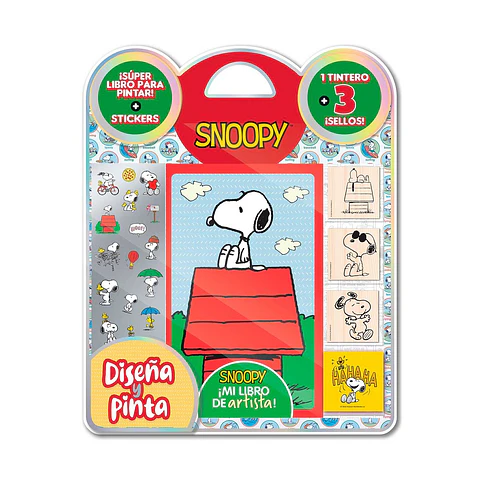 Blíster sellos Diseña y pinta Snoopy