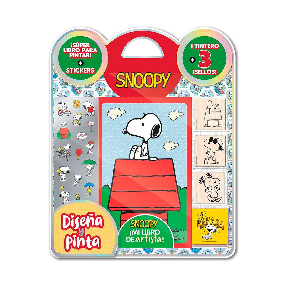 Blíster sellos Diseña y pinta Snoopy 1