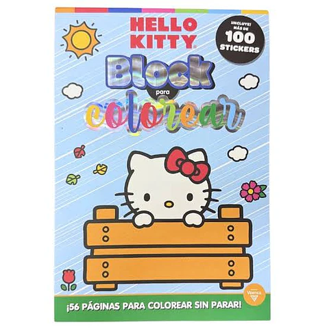 Block de 52 Hojas Para pintar y Stickers de Hello Kitty and Friends