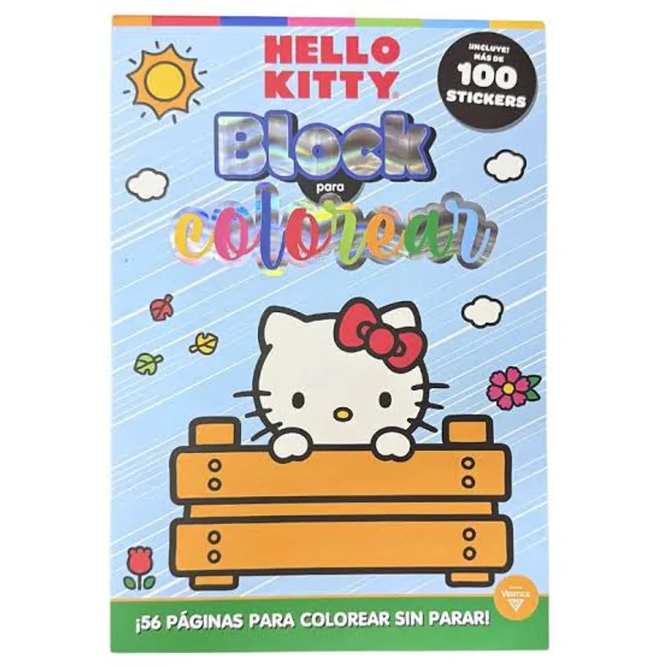Block de 52 Hojas Para pintar y Stickers de Hello Kitty and Friends 1