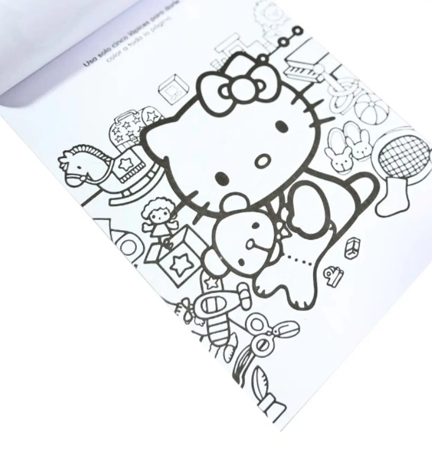 Block de 52 Hojas Para pintar y Stickers de Hello Kitty and Friends 2